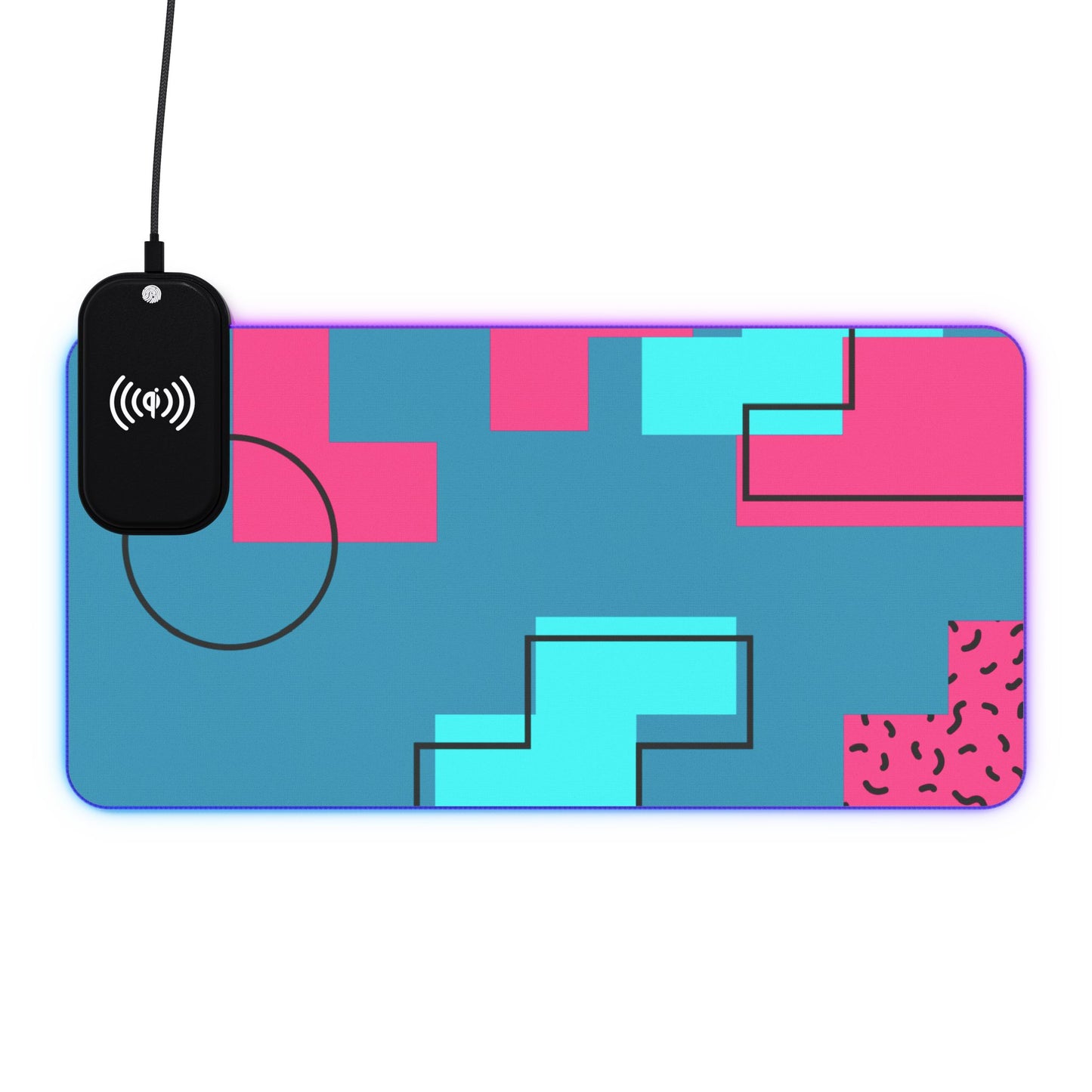 LED Gaming Mouse Pad with Wireless Charging