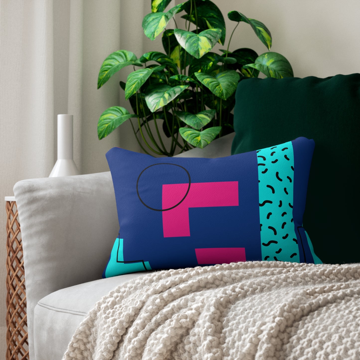 Modern Geometric Lumbar Pillow