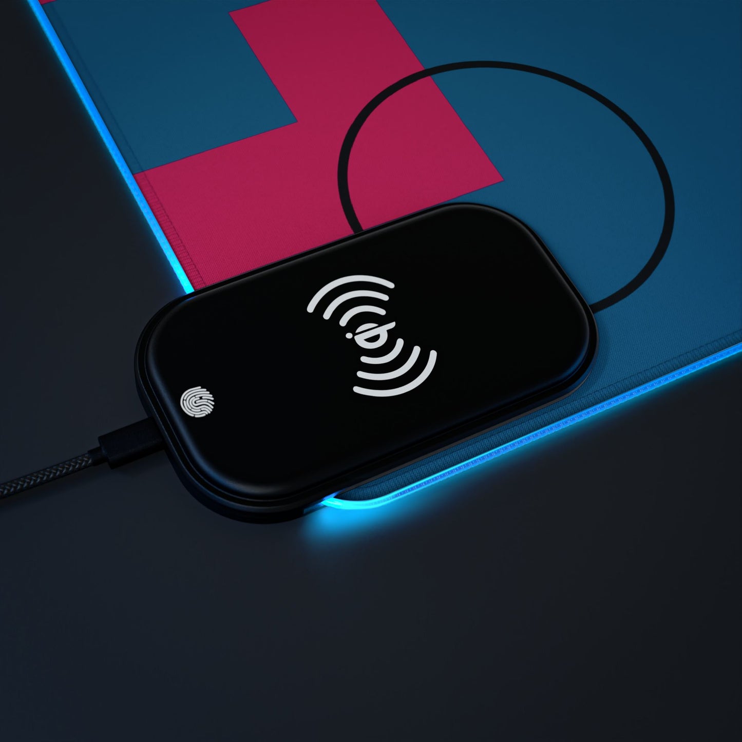 LED Gaming Mouse Pad with Wireless Charging
