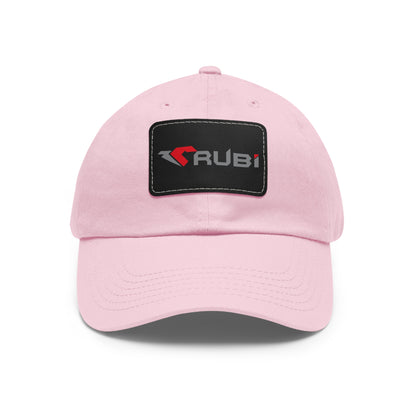 Dad Hat with Leather Patch (Rectangle)